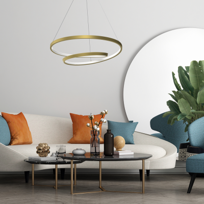 Lampa wisząca LUCERO GOLD 48W LED ML7950 MILAGRO (ML7950)