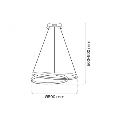 Lampa wisząca LUCERO GOLD 48W LED ML7950 MILAGRO (ML7950)