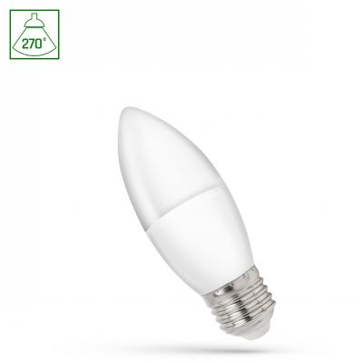 Żarówka LED ŚWIECOWA E27 230V 1W 90lm 3000K ciepła biel  WOJ+14454 Spectrum Led (WOJ+14454)