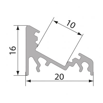 Profil Aluminiowy WOJCORNER z osłoną mleczną 1mb Klosz B  WOJ+01714 Spectrum Led (WOJ+01714)