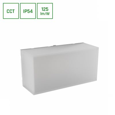 Lampa elewacyjna kinkiet SCATOLLO 8W ciepła/neutralna/zimna biel IP54 BIAŁY (SLI003037CCT_PW)