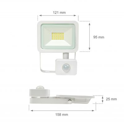 NOCTIS LUX 2 SMD 230V 20W IP44 CW white with sensor SLI029042CW_CZUJNIK Spectrum Led (SLI029042CW_CZUJNIK)