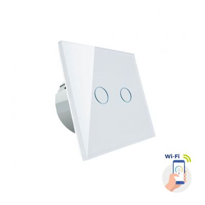 Włącznik światła dwustrefowy biały SMART  WOJ+05416 Spectrum Led (WOJ+05416)