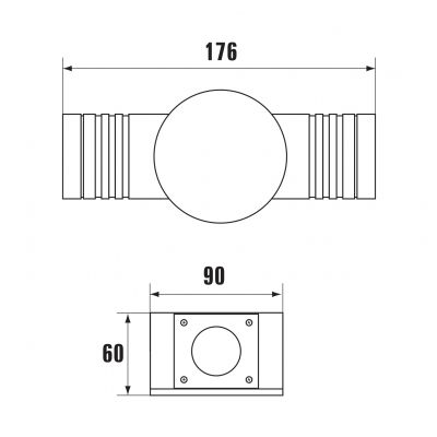 TORRE 230V 3,6W 2x1LED CREE 45st UP+SIDE IP44 CW NAŚCIENNE  SLI003012CW Spectrum Led (SLI003012CW)