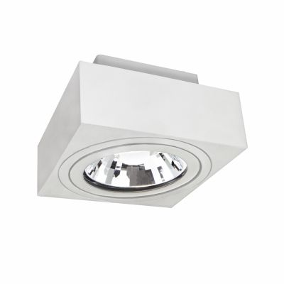 Oprawa sufitowa ruchoma natynkowa GU10 AR111 MIRORA AR111 250V IP20 145X145X85mm BIAŁY kwadratowa ruchoma  SLIP005047 Spectrum Led (SLIP005047)