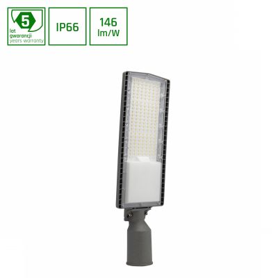 Oprawa uliczna STREETOS 100W neutralna biel 230V 130/80st IP66 IK09 536x166x77mm SZARY  SLI027015NW_PW Spectrum Led (SLI027015NW_PW)