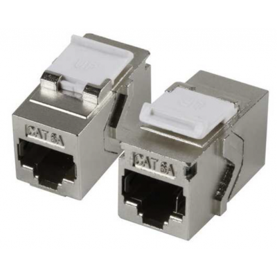 Adapter RJ45 kat. 6A STP Keystone Snap-In metalowa obudowa 37521.1V2 C&C Partners (37521.1V2)