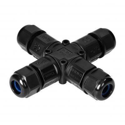 Konektor kablowy, rozdzielacz czterokrotny typu-X z szybkozłączką, IP68, 3x4mm2, 400V/16A (OR-AE-13623)