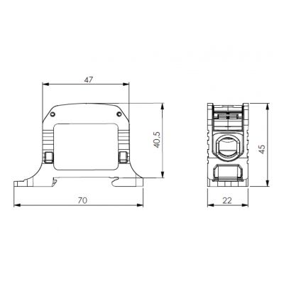 STB 50 Złączka szynowa gwintowa Al/Cu 87310 SIMBLOCK niebieski SIMET (81001003)