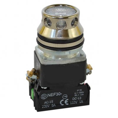 Przycisk NEF30-KLD 2X/24V-230V bezbarwny (W0-NEF30-KLD 2X B)