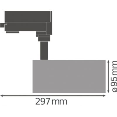 Szynowa oprawa TRACKLIGHT SPOT D95 55W 4000K 90RA NFL GY (4058075113787)