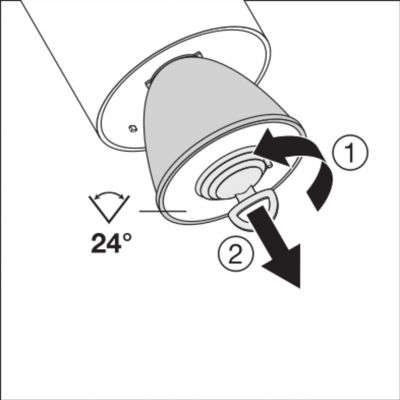 Szynowa oprawa TRACKLIGHT SPOT D85 35W 3000K 90RA NFL GY (4058075113725)