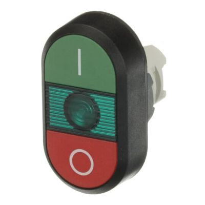 Przycisk podwójny I-0 zielone pole podświetlany MPD2-11G (1SFA611131R1102)