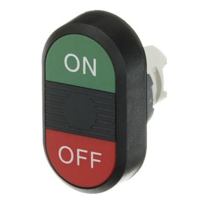 Przycisk podwójny, niepodświetlany ON-OFF czarne pole MPD3-11B (1SFA611132R1106)