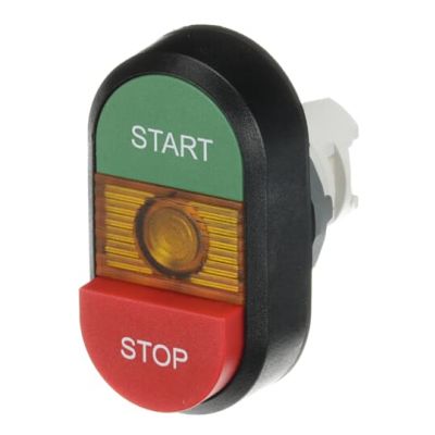 Przycisk podwójny START-STOP żółte pole podświetlany MPD15-11Y (1SFA611144R1103)