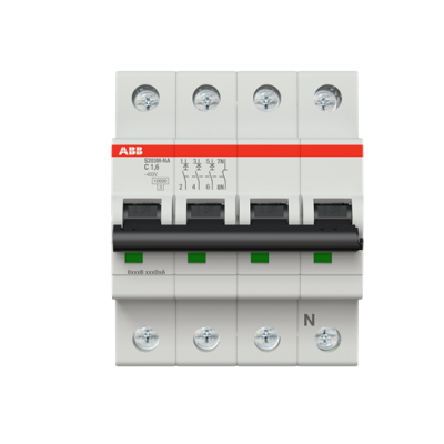 S203M-C1.6NA Wyłącznik nadprądowy 10kA 3P+N C1.6A 2CDS273103R0974 ABB (2CDS273103R0974)