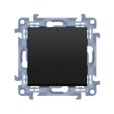 Simon 10 Łącznik świecznikowy podwójny szybkozłączka czarny mat CW5C.01/49 KONTAKT (CW5C.01/49)