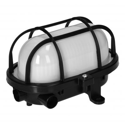 OVAL 7040T/P, oprawa oświetleniowa, 40W, E27, IP44, IK10, klosz poliwęglan matowy, podstawa poliprop (A1110CZ-MP)