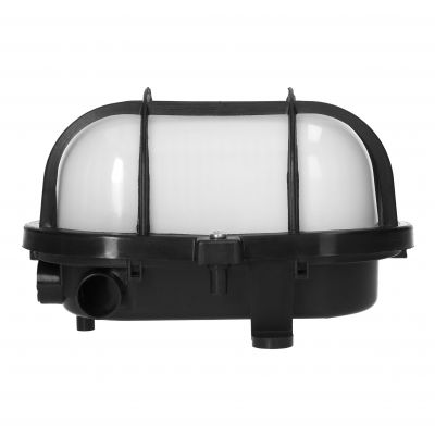 OVAL 7040T/P, oprawa oświetleniowa, 40W, E27, IP44, IK10, klosz poliwęglan matowy, podstawa poliprop (A1110CZ-MP)