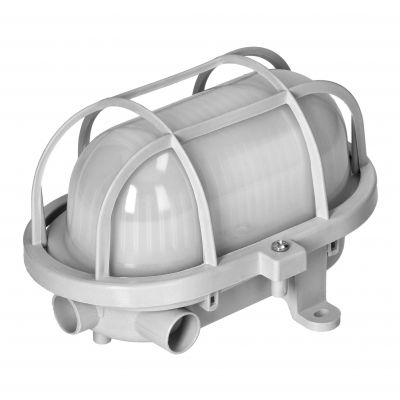 OVAL 7040T/P, oprawa oświetleniowa, 40W, E27, IP44, IK10, klosz poliwęglan matowy, podstawa poliprop (A1110SZ-MP)