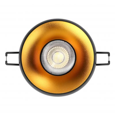 DORADO R, ramka dekoracyjna oprawy punktowej, GU10 max. 35W, okrągła, stała, czarno-złota (AD-OD-6520/B-C)