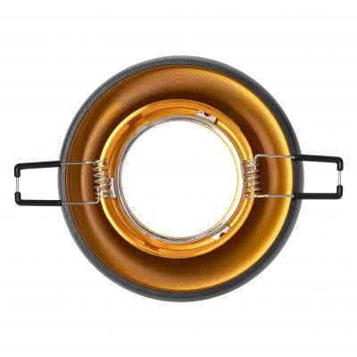 DORADO R, ramka dekoracyjna oprawy punktowej, GU10 max. 35W, okrągła, stała, czarno-złota (AD-OD-6520/B-C)