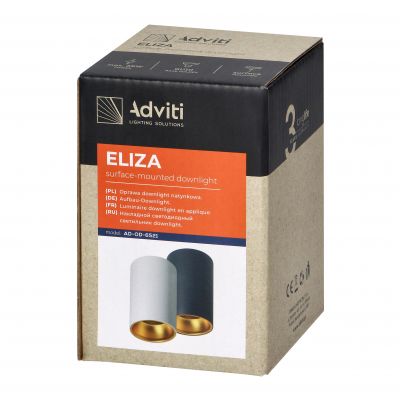 ELIZA, oprawa typu downlight, GU10 max. 35W, IP20, okrągła, czarno-złota, aluminium (AD-OD-6521/B-C)