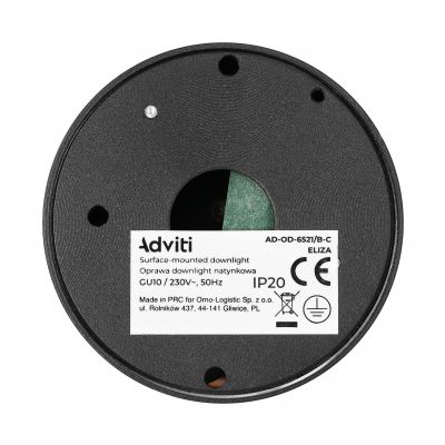 ELIZA, oprawa typu downlight, GU10 max. 35W, IP20, okrągła, czarno-złota, aluminium (AD-OD-6521/B-C)