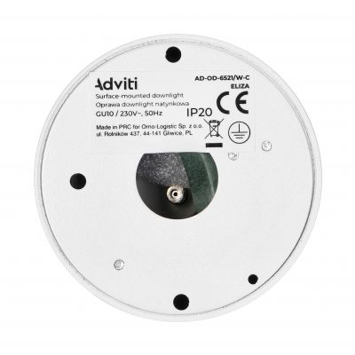 ELIZA, oprawa typu downlight, GU10 max. 35W, IP20, okrągła, biało-złota, aluminium (AD-OD-6521/W-C)
