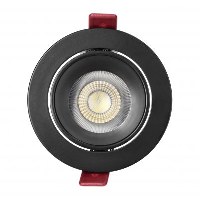 FONDI RC ramka dekoracyjna oprawy punktowej, MR16/GU10 max. 50W, okrągła, stała, aluminiowa, czarna (AD-OD-6522/B)