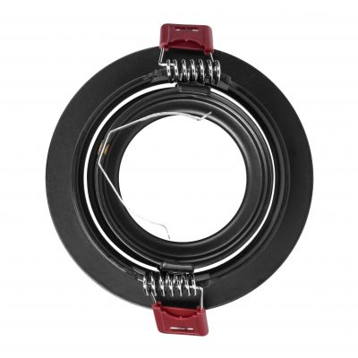 FONDI RC ramka dekoracyjna oprawy punktowej, MR16/GU10 max. 50W, okrągła, stała, aluminiowa, czarna (AD-OD-6522/B)