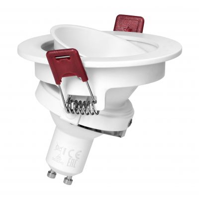 FONDI RC ramka dekoracyjna oprawy punktowej, MR16/GU10 max. 50W, okrągła, stała, aluminiowa, biała (AD-OD-6522/W)
