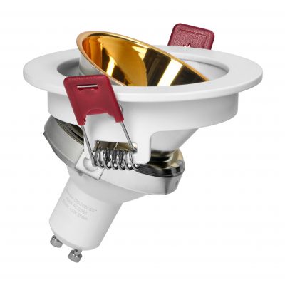 FONDI RC ramka dekoracyjna oprawy punktowej, MR16/GU10 max. 50W, okrągła, stała, aluminiowa, biało-z (AD-OD-6522/W-C)