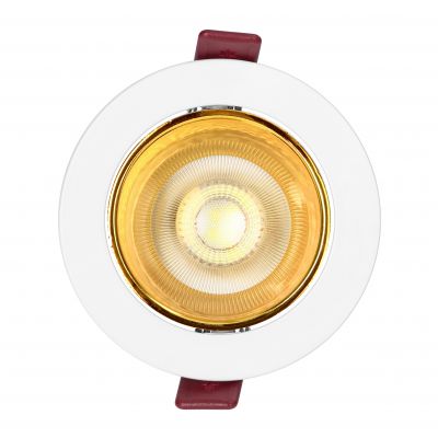 FONDI RC ramka dekoracyjna oprawy punktowej, MR16/GU10 max. 50W, okrągła, stała, aluminiowa, biało-z (AD-OD-6522/W-C)