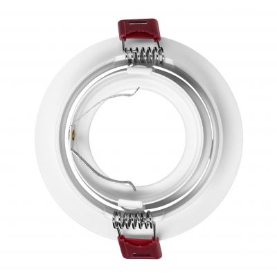 FONDI RC ramka dekoracyjna oprawy punktowej, MR16/GU10 max. 50W, okrągła, stała, aluminiowa, biało-z (AD-OD-6522/W-C)