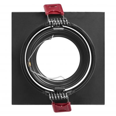 FONDI SC ramka dekoracyjna oprawy punktowej, MR16/GU10 max. 50W, kwadrat, stała, aluminiowa, czarna (AD-OD-6523/B)
