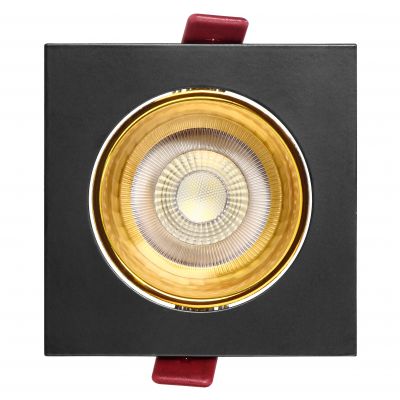 FONDI SC ramka dekoracyjna oprawy punktowej, MR16/GU10 max. 50W, kwadrat, stała, aluminiowa, czarno- (AD-OD-6523/B-C)