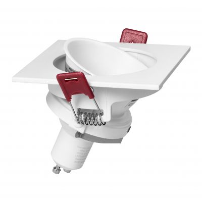 FONDI SC ramka dekoracyjna oprawy punktowej, MR16/GU10 max. 50W, kwadrat, stała, aluminiowa, biała (AD-OD-6523/W)