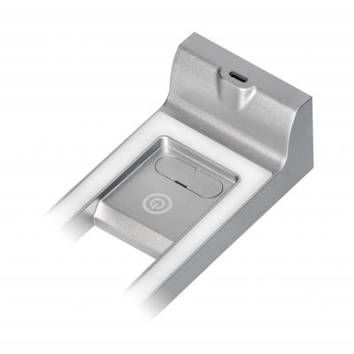 ARTUS zestaw 3 lampek podszafkowych LED, 3x3W, 3x225lm, 4000K, z włącznikiem dotykowym i USB, szare (AD-OM-6475L4/G)