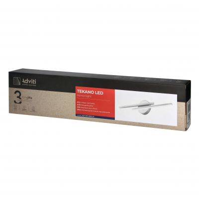 TEKANO LED 14W, lampa nad lustro, 1540lm, 4000K, IP44, dł. 55 cm, aluminium, biała (AD-OM-6517L4/W)