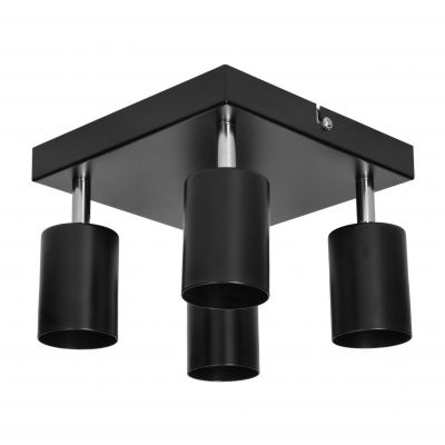 DOA SP 4, oprawa ścienno-sufitowa, GU10 max. 4x50W, IP20, czarna, kwadrat (AD-OP-6348BGU10)