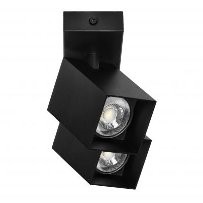 KUBAR SP 2, oprawa ścienno-sufitowa, GU10 max. 2x35W, IP20, czarna (AD-OP-6510BGU10)