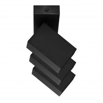 KUBAR SP 3, oprawa ścienno-sufitowa, GU10 max. 3x35W, IP20, czarna (AD-OP-6511BGU10)