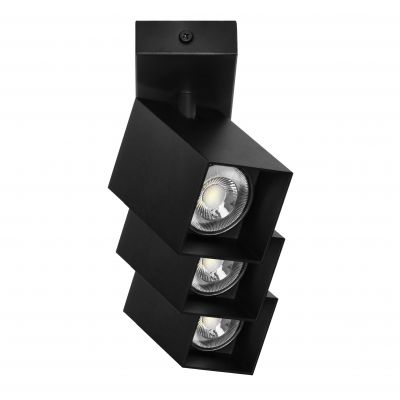 KUBAR SP 3, oprawa ścienno-sufitowa, GU10 max. 3x35W, IP20, czarna (AD-OP-6511BGU10)