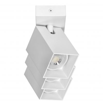 KUBAR SP 3, oprawa ścienno-sufitowa, GU10 max. 3x35W, IP20, biała (AD-OP-6511WGU10)