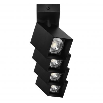 KUBAR SP 4, oprawa ścienno-sufitowa, GU10 max. 4x35W, IP20, czarna (AD-OP-6512BGU10)