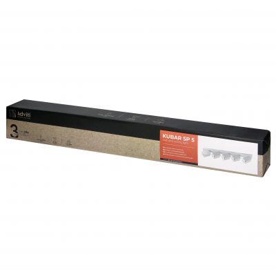 KUBAR SP 5, oprawa ścienno-sufitowa, GU10 max. 5x35W, IP20, biała (AD-OP-6513WGU10)
