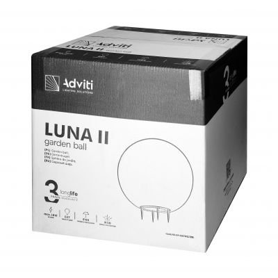 Lampa kula ogrodowa 38cm biała E27 wbijana zewnętrzna IP65 ORNO (AD-OP-6587WE27ZM)