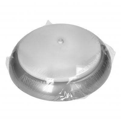 KOKO oprawa LED 12W z czujnikiem ruchu PIR 3000K, 1100lm, srebrna-polipropylen, klosz matowy-poliwęg AD-PL-6257GLPMR3 ORNO (AD-PL-6257GLPMR3)