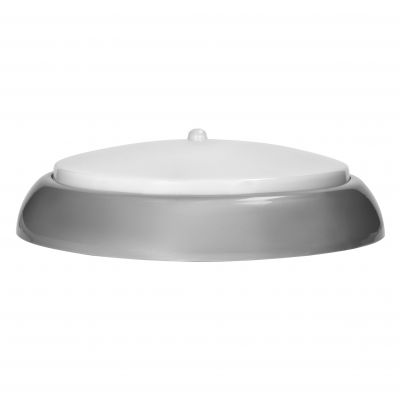 KOKO oprawa LED 12W z czujnikiem ruchu PIR 3000K, 1100lm, srebrna-polipropylen, klosz matowy-poliwęg AD-PL-6257GLPMR3 ORNO (AD-PL-6257GLPMR3)